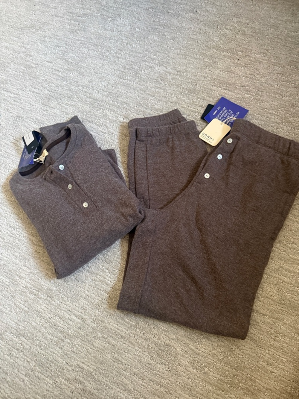 Donni Brown Two-Piece Knit Loungewear Set